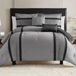 Hamden Comforter Bed Set Gray