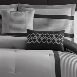 Hamden Comforter Bed Set Gray