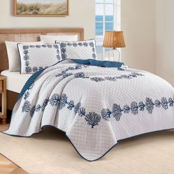 Tranquil Reef Mini Quilt Set White