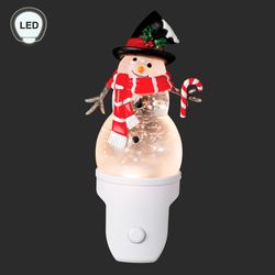 Snowman Swirl Nightlight Red