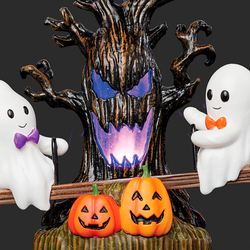 Ghosts Seesaw Halloween Nightlight Multi Warm