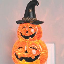 Jack o Lantern Swirl Halloween Nightlight Orange