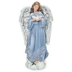 Angel with Dove Figurine Blue