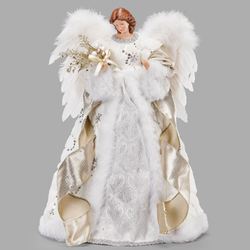 Winter Snow Angel Tree Topper White