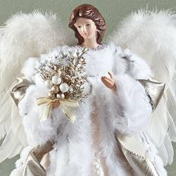 Winter Snow Angel Tree Topper White