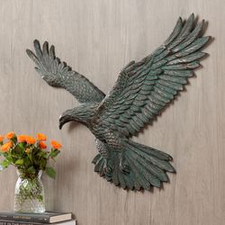 Flying Eagle Wall Art Plaque Antique Bronze
