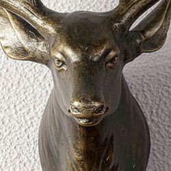 Majestic Deer Wall Sculpture Bronze