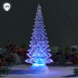Glitter Swirling LED Tree Table Accent Clear