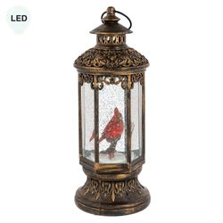 Cardinal Swirl LED Lantern Bronze