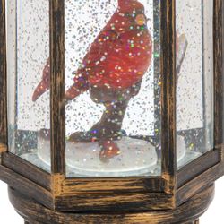 Cardinal Swirl LED Lantern Bronze