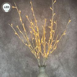 Lighted Birch Branch and Converter Set Multi Earth