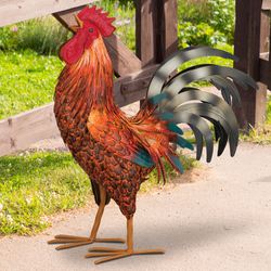Sir Rooster Sculpture Multi Earth