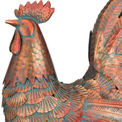 Royal Rooster Sculpture Copper