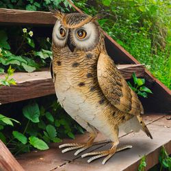 Oliver Owl Sculpture Multi Earth