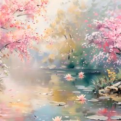 Serenade Spring Canvas Wall Art Multi Pastel