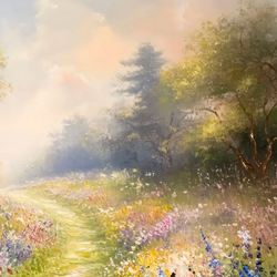 Inspiration Trail Canvas Wall Art Multi Warm