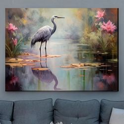 Reflection Pond Canvas Wall Art Multi Warm