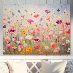 Genteel Garden Canvas Wall Art Multi Pastel