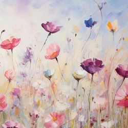 Genteel Garden Canvas Wall Art Multi Pastel