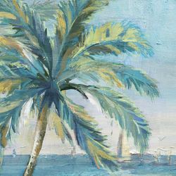 Coastal Palm I Canvas Wall Art Multi Cool