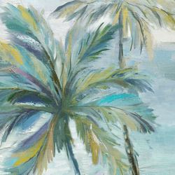 Coastal Palm II Canvas Wall Art Multi Cool