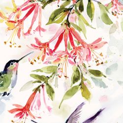 Flit and Flutter Hummingbird Canvas Wall Art Multi Bright