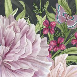 Delicate Ladies Floral Canvas Wall Art Multi Warm