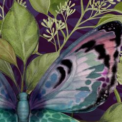 Nightshade Butterfly Canvas Wall Art Multi Warm