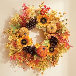 Autumn Medley Wreath Multi Warm