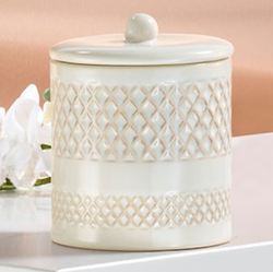 Lyra Covered Jar Ivory