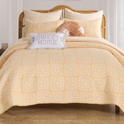 Granny Squares Mini Coverlet Set Golden Yellow