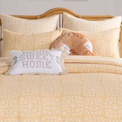 Granny Squares Mini Coverlet Set Golden Yellow