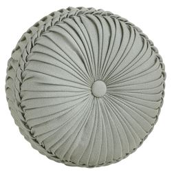 Rita Pleated Tufted Pillow Sage Round