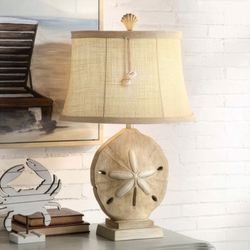 Sand Dollar Table Lamp Light Brown