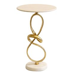 Harmonia Accent Table Ivory/Gold