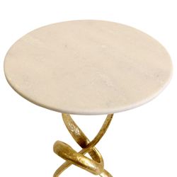 Harmonia Accent Table Ivory/Gold