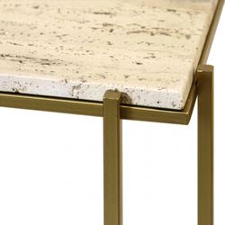 Veda Nested Square Side Tables Beige Set of Two
