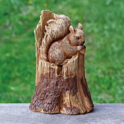 Squirrel Garden Statue Brown