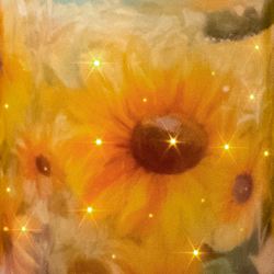 Sunflower Bliss LED Candle Ivory