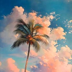 Cotton Candy Clouds Canvas Wall Art Multi Pastel