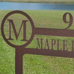 Crawford Address Yard Stake Sign