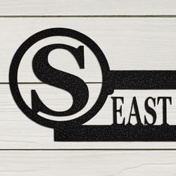 Crawford Small Address Wall Sign