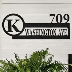 Crawford Large Address Wall Sign