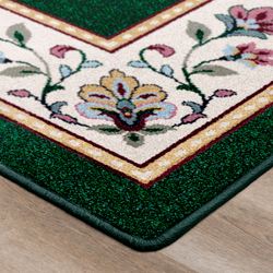 Savannah Vine Rectangle Rug Emerald