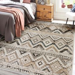 Tribal Sands Rectangle Rug Beige