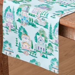 Spice Village Table Runner Pastel Blue 14 x 70