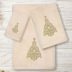Christmas Tree Bath Towel Set Bath Hand Fingertip