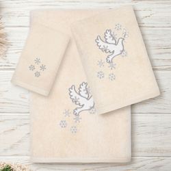 Christmas Dove Bath Towel Set Bath Hand Fingertip