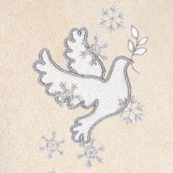 Christmas Dove Bath Towel Set Bath Hand Fingertip