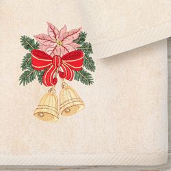 Christmas Bells Bath Towel Set Bath Hand Fingertip